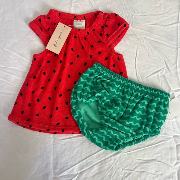 First Impressions Watermelon Red Baby Outfit 🍉 - Picture 2 of 3